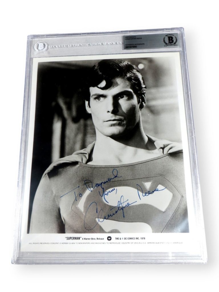 Christopher Reeve Signed Autographed 8X10 Photo Superman Vintage B/W BAS 8890