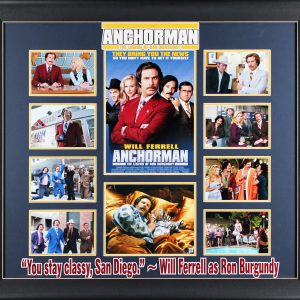 Will Ferrell Anchorman Signed 8x10 Framed Photo Auto Graded 10! BAS #AE17522