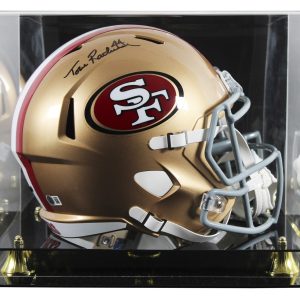 49ers Tom Rathman Signed Full Size Speed Rep Helmet W/ Case BAS Witnessed