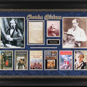 Charles Dickens Signed & Framed 4.5x7 1841 Handwritten Letter JSA #ZZ42360