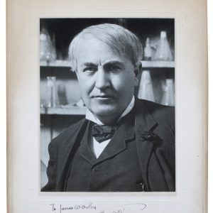 Thomas Edison "To James W Hopey" Signed 6.5x8.5 Matted Photo BAS #AE13955