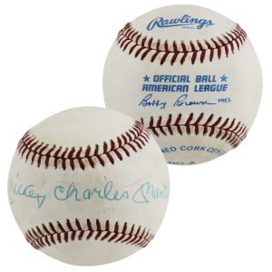 Yankees Mickey Charles Mantle Authentic Signed Oal Baseball PSA & BAS LOAs