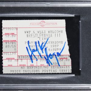 Hulk Hogan Signed 1987 Wrestlemania III Ticket Stub Auto 10! PSA/DNA Slabbed