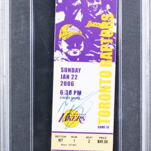 Lakers Kobe Bryant Signed 2006 81 Point Game Full Ticket Stub PSA/DNA Slabbed