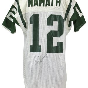 Jets Joe Namath Signed 1975-76 Game Used Jersey Graded A10! MEARS & BAS LOAs