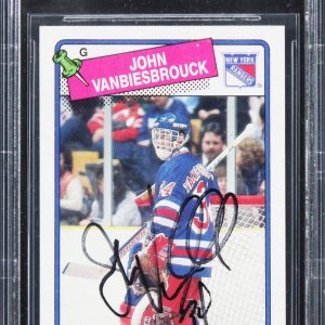 Rangers John Vanbiesbrouck Authentic Signed 1988 Topps #102 Card BAS Slabbed 2