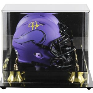 Vikings Justin Jefferson Signed Rave Speed Mini Helmet W/ Case BAS Witnessed