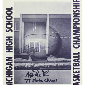 Magic Johnson Signed 1977 Michigan High School Championships Program BAS Wit 1