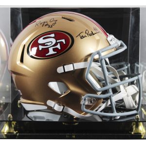 49ers Tom Rathman & Roger Craig Signed Full Size Speed Rep Helmet W/ Case BAS W