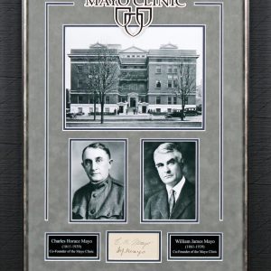 William Mayo & Charles H. Mayo Signed & Framed 1.5x3.5 Cut BAS #AD64291