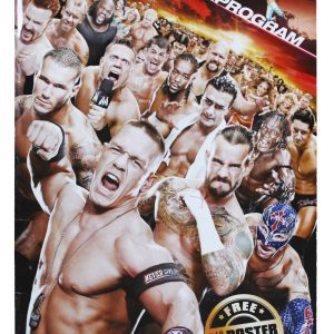 WWE Superstars (54) Rhodes, Kane, Sheamus, Mysterio Signed Official Program BAS