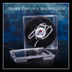 **GFA Colorado Avalanche *SEMYON VARLAMOV* Signed NHL Logo Puck MH2 COA**