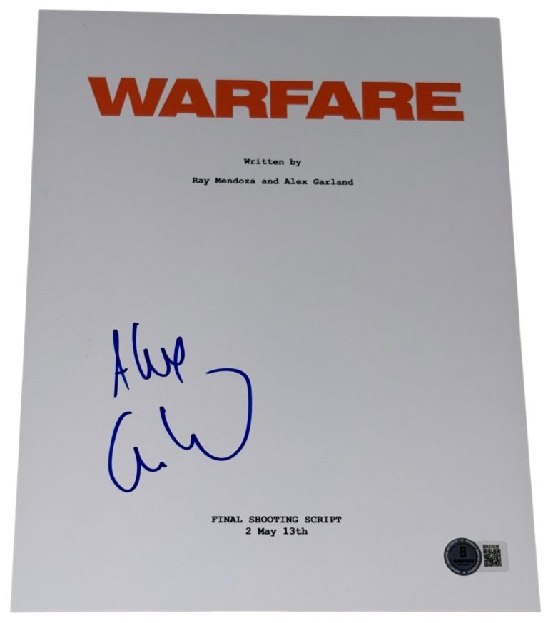 Alex Garland Signed Autograph Warfare Full Movie Script Screenplay Beckett BAS