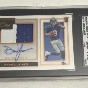 2019 Panini One Daniel Jones RPA RC Rookie BRONZE Patch AUTO 18/25 SGC 9.5/10