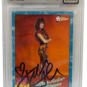 Tiffani Thiessen Signed Saved by the Bell 1992 Pacific Trading Card Beckett 10