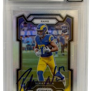 Puka Nacua Signed 2023 Panin Prizm Silver Rookie LA Rams Autograph 10 Beckett