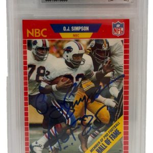 OJ Simpson Signed 1989 Pro Set Announcers Trading Card Bills Autograph Beckett