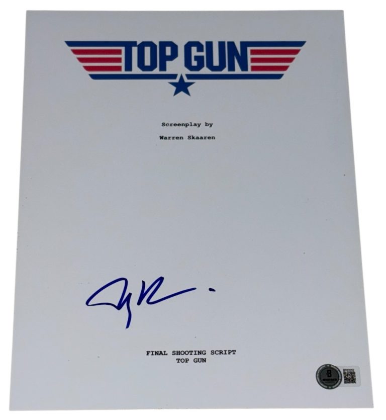 Jerry Bruckheimer Signed Autograph Top Gun Movie Script Screenplay Beckett BAS