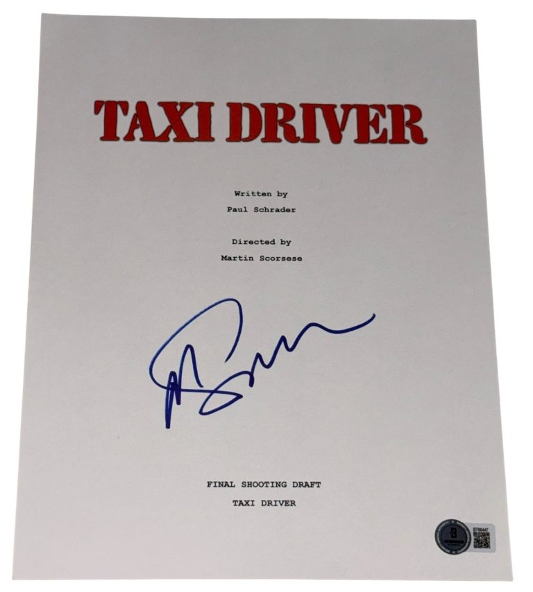 Martin Scorsese Signed Autograph Taxi Driver Movie Script Screenplay Beckett BAS