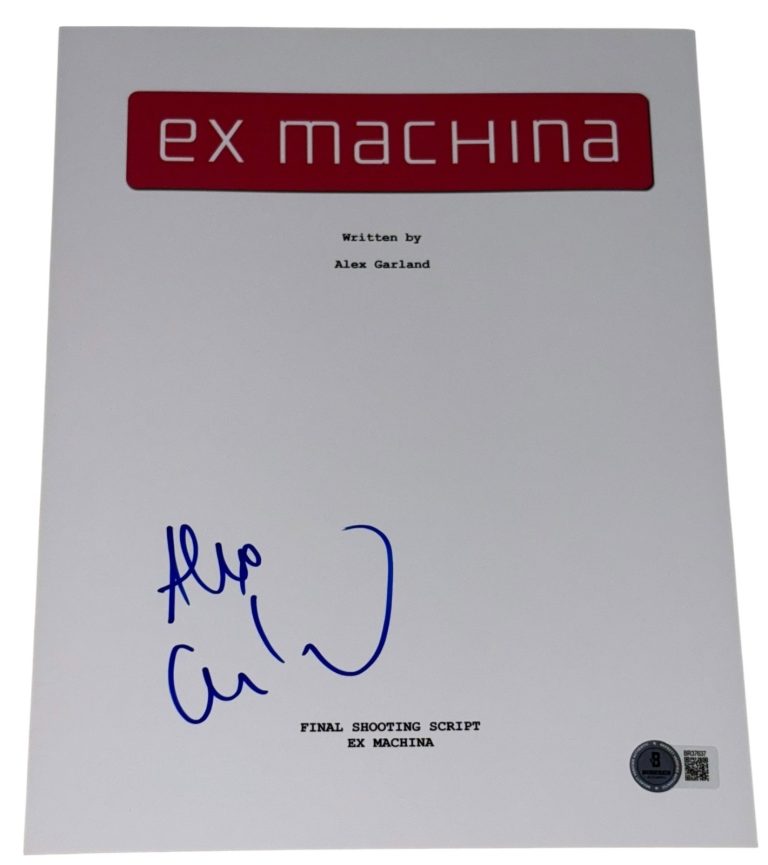 Alex Garland Signed Autograph Ex Machina Full Movie Script Screenplay Beckett