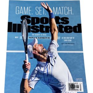 Novak Djokovic Signed Autograph Sports Illustrated Magazine Authentic Beckett