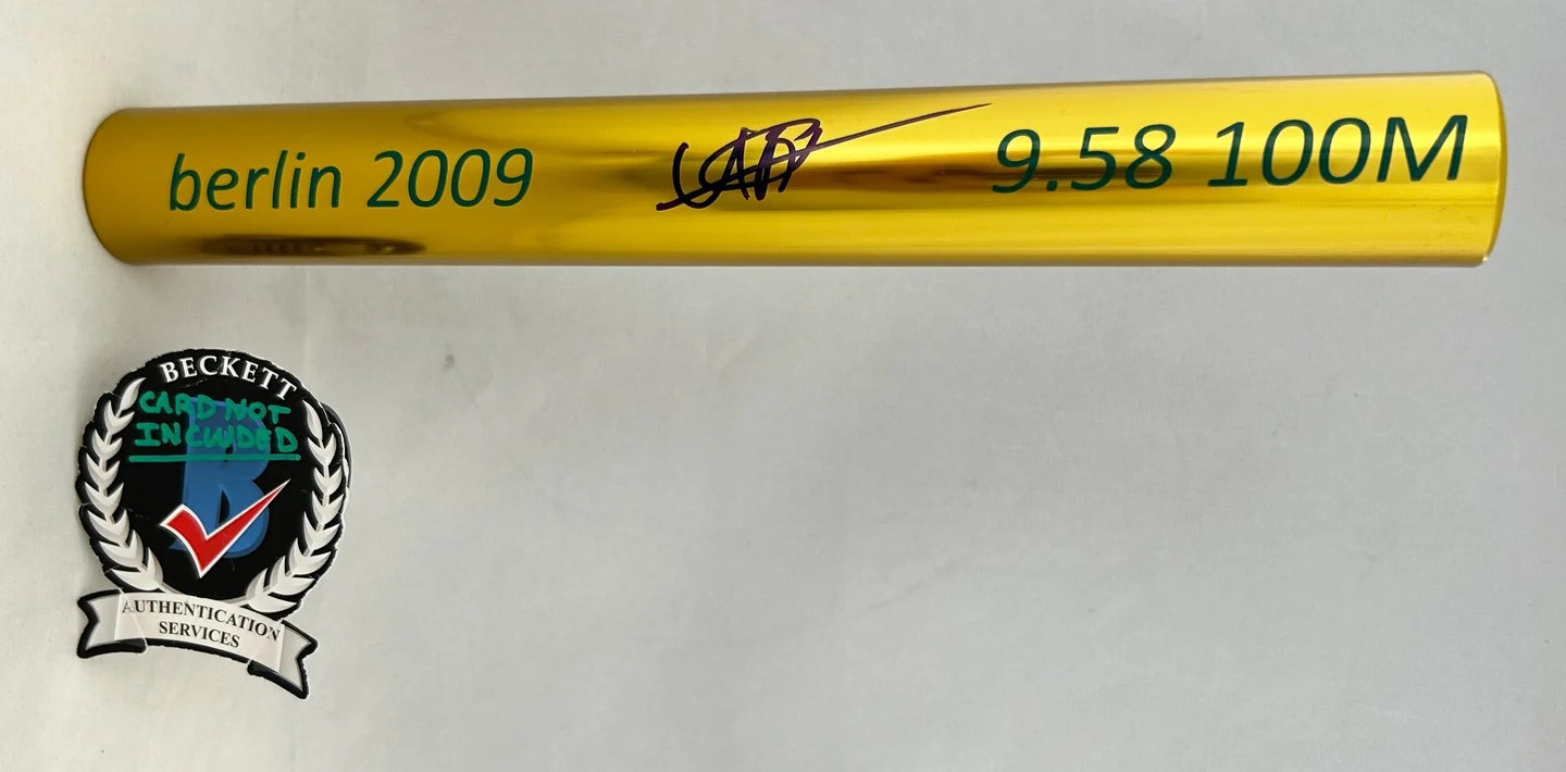 Usain Bolt Signed Baton berlin 2009 9.58 100M World Record Olympics ...