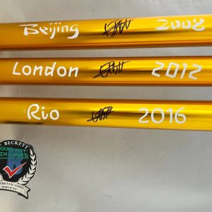 Usain Bolt Signed Baton Set 2008 Beijing 2012 London 2016 Rio Olympics Becket...