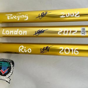 Usain Bolt Signed Baton Set 2008 Beijing 2012 London 2016 Rio Olympics Becket...