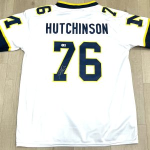 Steve Hutchinson Signed Michigan Wolverines Jersey Seahawks Beckett Cert BAS 2
