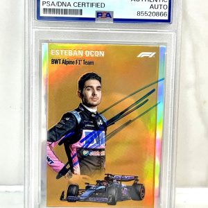 ESTEBAN OCON SIGNED TOPPS 2024 CHROME F1 FORMULA 1  PSA DNA