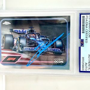 ESTEBAN OCON SIGNED TOPPS 2024 CHROME F1 FORMULA 1  PSA DNA