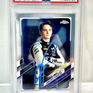 OSCAR PIASTRI SIGNED 2021 TOPPS CHROME FORMULA 1 ROOKIE CARD RC PSA CERT #2