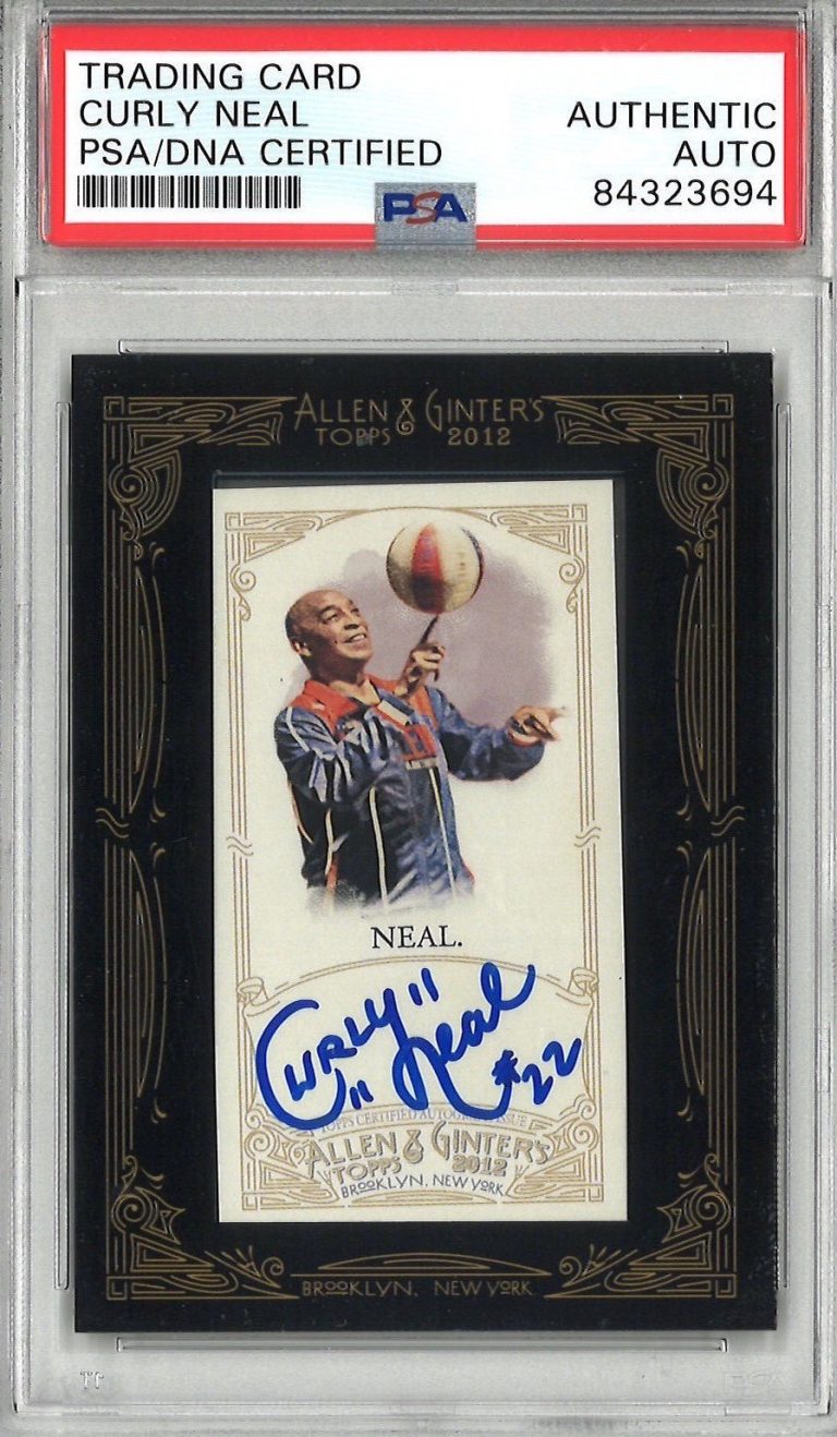 CURLY NEAL 2012 TOPPS ALLEN & GINTER MINI FRAMED AUTO #AGR-CNE PSA 3694
