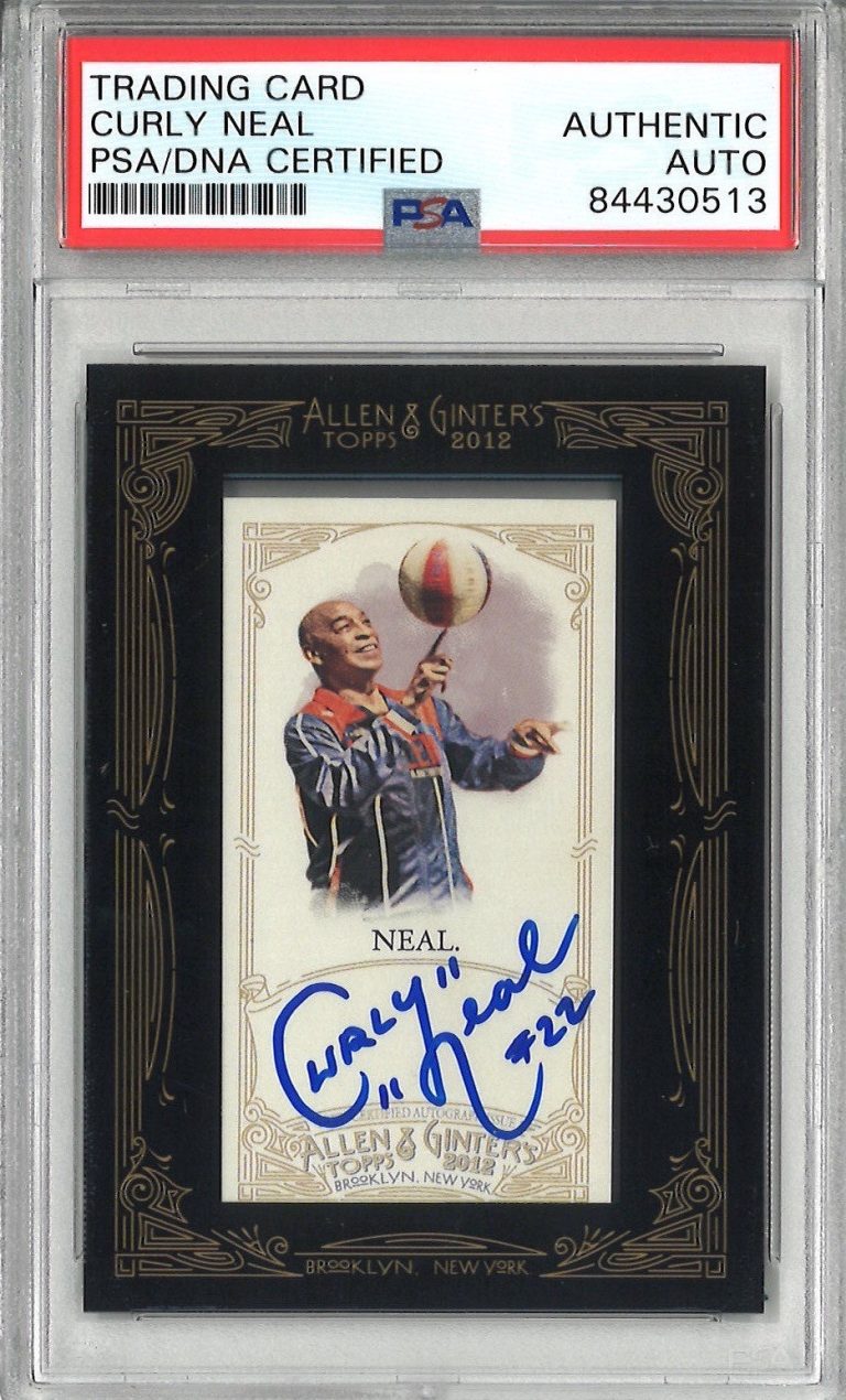 CURLY NEAL 2012 TOPPS ALLEN & GINTER MINI FRAMED AUTO #AGR-CNE PSA 0513