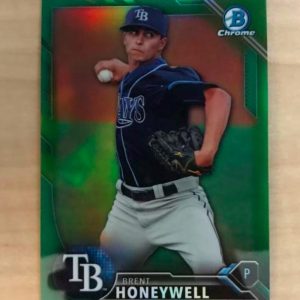 BRENT HONEYWELL TAMPA BAY RAYS 2016 BOWMAN CHROME GREEN 31/99 CARD #BDC-184