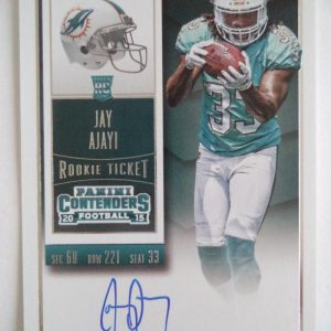JAY AJAYI  2015 PANINI CONTENDERS ROOKIE TICKET DOLPHINS/EAGLES AUTOGRAPHED SIGN