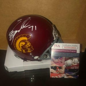 TONY BOSELLI USC TROJANS SIGNED RIDDELL MINI HELMET JSA COA WPP910955