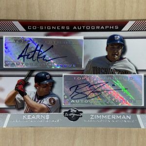 AUSTIN KEARNS RYAN ZIMMERMAN NATIONALS SIGNED AUTOGRAPHED 2007 TOPPS CARD #CS-KZ