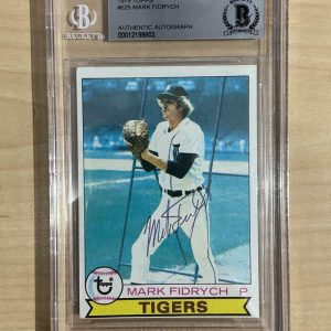 1979 TOPPS MARK FIDRYCH TIGERS BECKETT AUTHENTIC AUTO