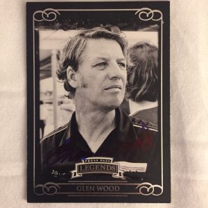 Glen Wood signed press pass legends Trading Card Autographed