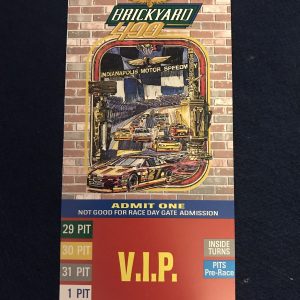 1998 Brickyard 400 Winner Jeff Gordon Hauler Pass TicketStub NASCAR Indianapolis