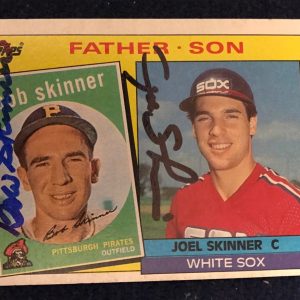 Bob & Joel Skinner Signed Baseball Trading Card Autographed