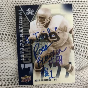 Ross Browner Signed Trading Card Autographed Notre Dame Irish Legend