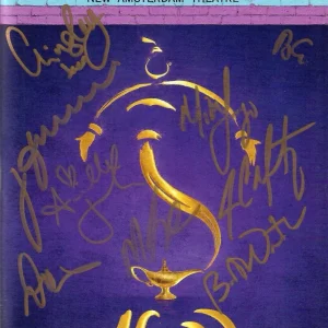 ALADDIN HAND SIGNED NY CITY PLAYBILL+COA     RAINBOW COVER   SIGNED BY 2019 CAST