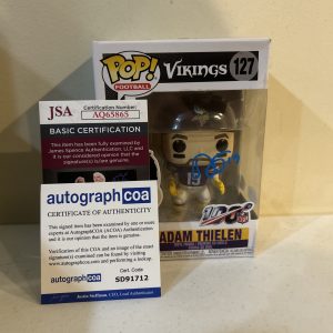 ADAM THIELEN SIGNED AUTOGRAPH FUNKO POP JSA ACOA COA MINNESOTA VIKINGS