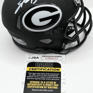 Stetson Bennett Signed Autographed Black Georgia Bulldogs Mini Helmet JSA COA