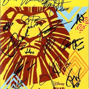 LION KING HAND SIGNED NEW YORK CITY PLAYBILL+COA SIGNED BY 2024 CAST