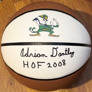 Adrian Dantley Signed Autographed Notre Dame Fighting Irish Logo Basketball JSA