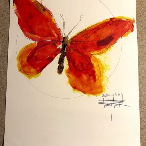 TOMMY TUNE singer Butterfly Artwork poster w/ REAL hand SIGNED letter ALS COA