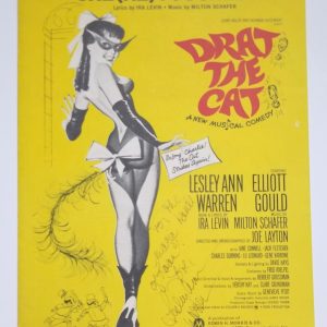 Lesley Ann Warren SIGNED Drat The Cat Musical Sheet Music JSA COA Autographed